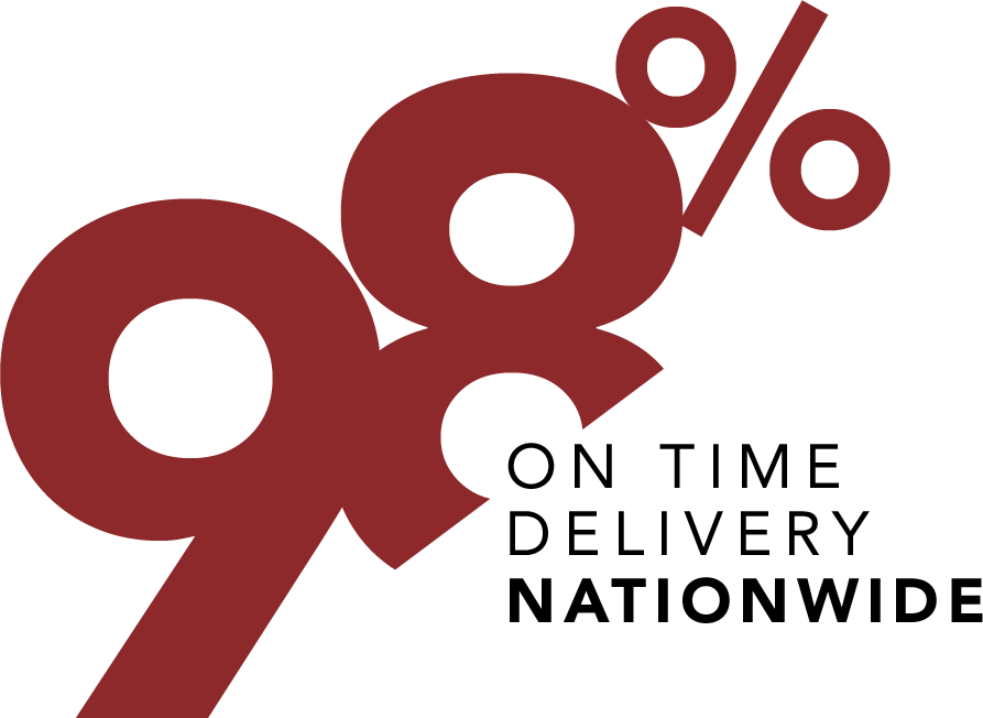 98% on time delivery